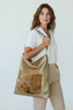 NADIA. GOLD ART MULTI LEATHER BAG