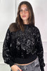 BLACK SEQUINS PULLOVER