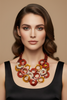 APEROL SAFRAN TRIPLE STATEMENT NECKLACE