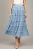 FRINGES 3D SKY BLUE SKIRT
