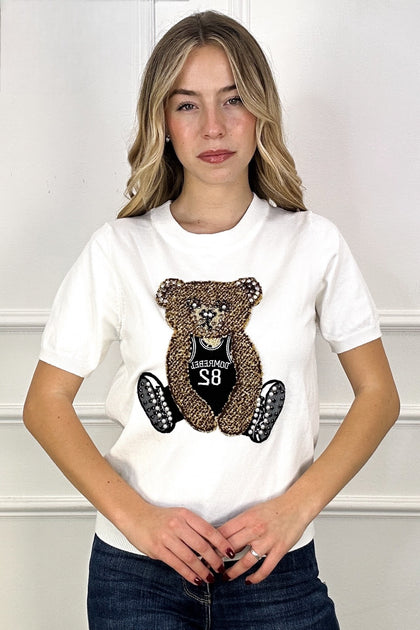 TEDDY WEARS PEARLS CHIC T-SHIRT