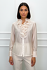 BEIGE CHIC RUFFLE SHIRT