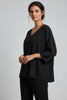 BLACK BOW BACK BLOUSE