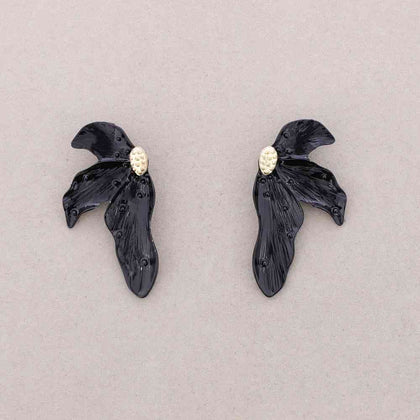 HALF FLOWER EARRINGS