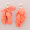 LONG FLOWER HOOP EARRINGS IN MANY COLOURS