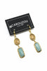SAGE AND GOLD STONE EARRINGS