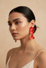 RED FLOWER EARRINGS