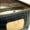 MINI. GOLD AND BLACK 3D LEATHER BELT BAG