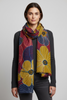 RED WINE ART FLOWER SOFT SCARF
