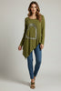 OLIVE GREEN ASYMMETRICAL TOP