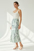 SAGE WATERCOLOUR ART SILK TOUCH LUXURY SKIRT