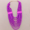 MAGENTA WOODEN LONG NECKLACE