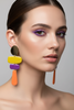 LIME MAGENTA ART EARRINGS