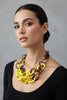 YELLON BROWN DOUBLE STATEMENT NECKLACE