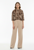 BROWN FINE SHIRT WITH SILK