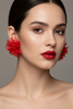 RED STATEMENT EARRINGS