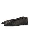 BLACK QUILTED LEATHER ULTRA CHIC BALLERINAS