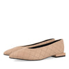 NUDE QUILTED LEATHER ULTRA CHIC BALLERINAS