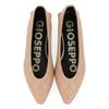 NUDE QUILTED LEATHER ULTRA CHIC BALLERINAS