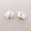 BEIGE FLOWER EARRINGS