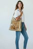 NADIA. GOLD ART MULTI LEATHER BAG