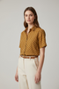 CHIC SAFRAN SHIRT WITH POLKA DOTS