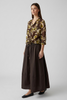 BROWN LIME FINE SHIRT WITH SILK