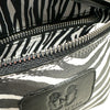 MINI. BLACK ZEBRA-PRINT LEATHER BELT BAG