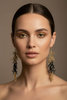 GOLD AND BLACK LONG EARRINGS