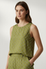 CHIC LIME PANTS WITH POLKA DOTS