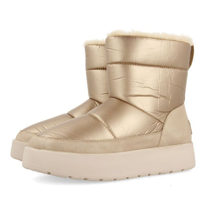 MATTE GOLD ULTRA CONFY QUILTED BOOTS