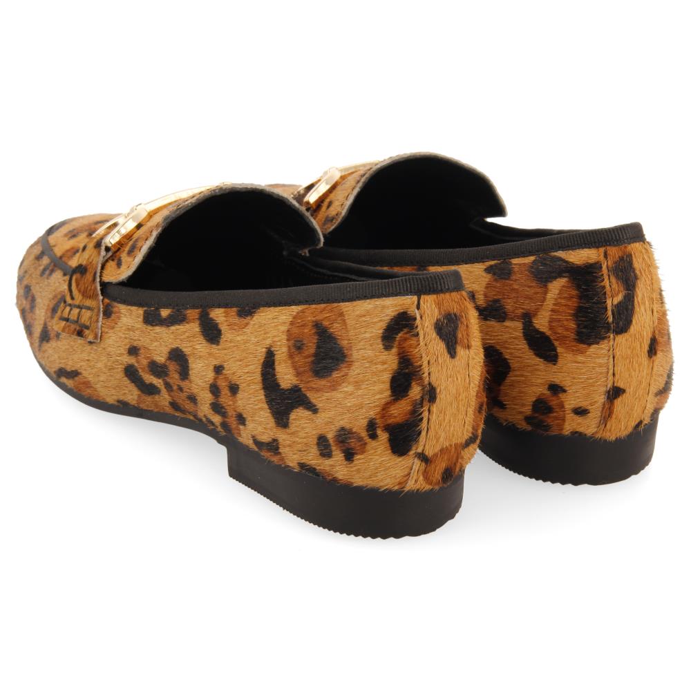 Leopard-print leather super soft moccasins