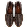 DARK BROWN LEATHER MOCCASINS WITH TRACK SOLES