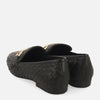 BLACK BRAIDED LEATHER SUPER SOFT MOCCASINS