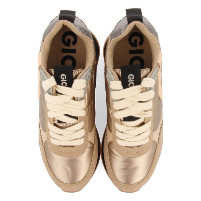 MATTE GOLD SUPER CONFY SNEAKER WITH INNER WEDGES