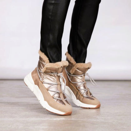 MATTE GOLD ULTRA LIGHT SNEAKER-BOOTS