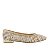 GOLD AND SILVER HANDWOVEN LEATHER BALLERINAS WITH 1.5CM HEELS