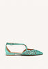 ULTRA CHIC ACQUAMARINE LEATHER BALLERINAS