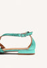 ULTRA CHIC ACQUAMARINE LEATHER BALLERINAS