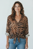 TABA ZEBRA PRINT WOOL BLEND ART SHIRT