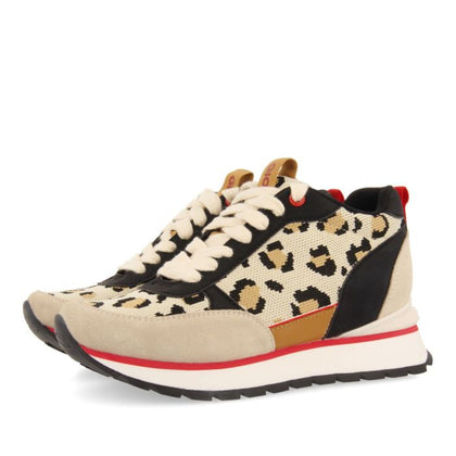 LEOPARD-PRINT WEDGE SUPER CONFY SNEAKERS