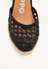 ULTRA CHIC BLACK BRAIDED LEATHER ESPARDILLES