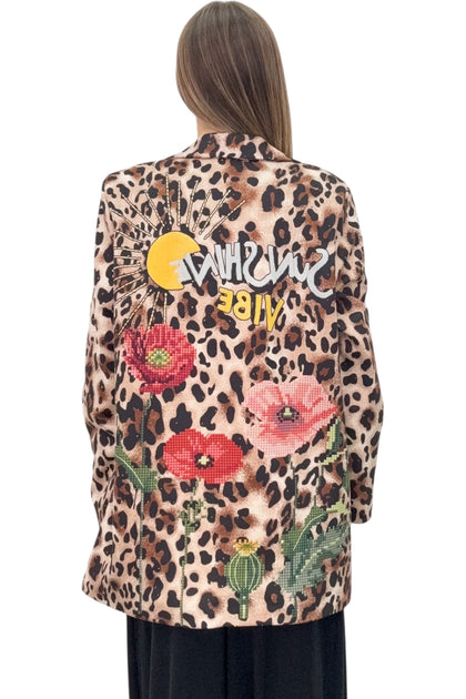 LEOPARD PRINT FASHION BLAZER