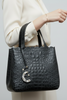 DARLING. BLACK 3D LEATHER BAG