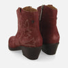 BURGUNDY SUEDE LEATHER COWBOY BOOTS