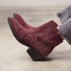 BURGUNDY SUEDE LEATHER COWBOY BOOTS