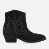 BLACK SUEDE LEATHER COWBOY BOOTS