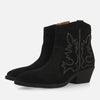 BLACK SUEDE LEATHER COWBOY BOOTS