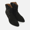 BLACK SUEDE LEATHER COWBOY BOOTS