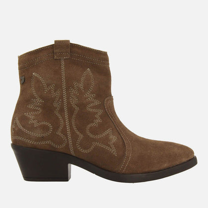 TAUPE SUEDE LEATHER COWBOY BOOTS